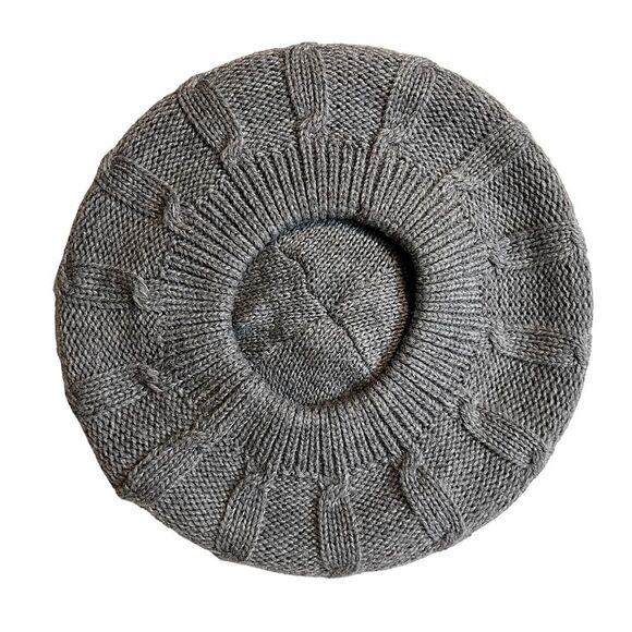 VTG 90s Knitted Beret Tam Beanie Winter Hat - Picture 5 of 6